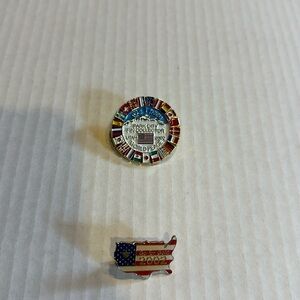 World Peace Winter Olympic Games set of 2 collectors pins Park Coty Utah 2002